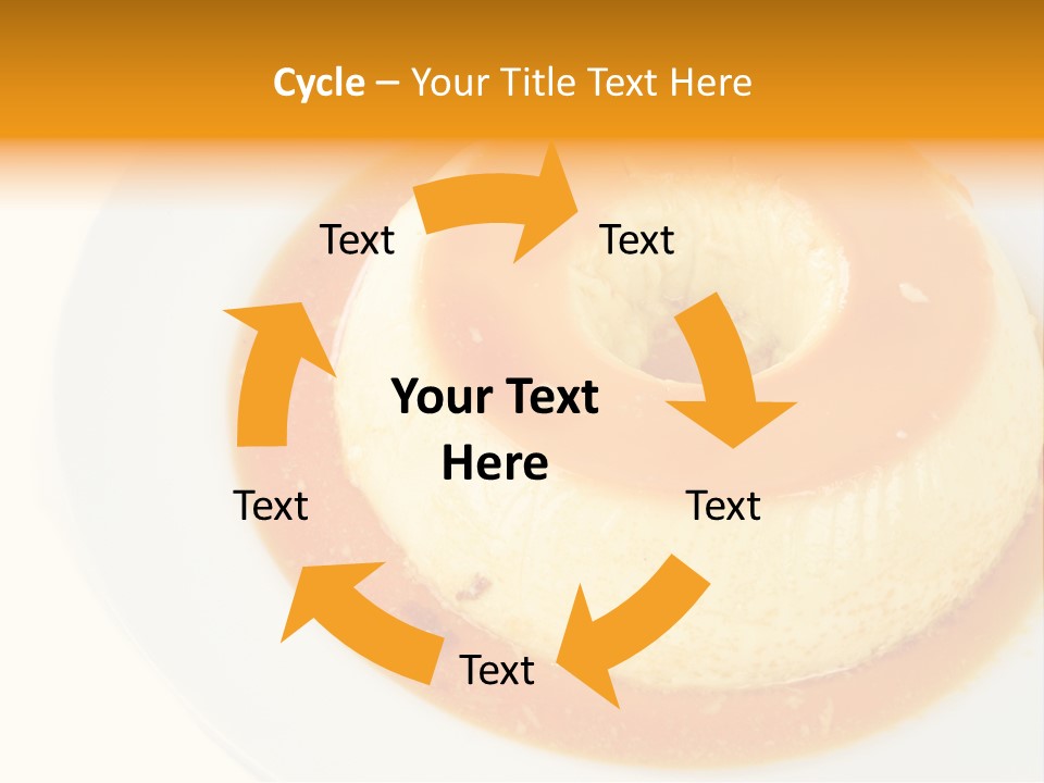 A White Plate Topped With A Pastry Covered In Orange Sauce PowerPoint Template