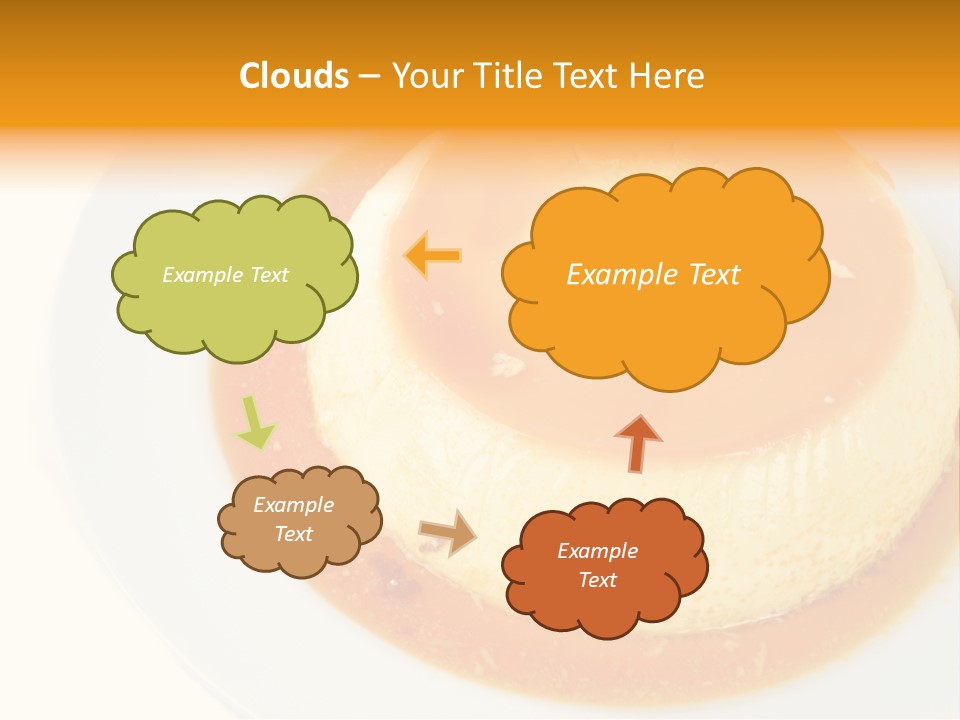 A White Plate Topped With A Pastry Covered In Orange Sauce PowerPoint Template