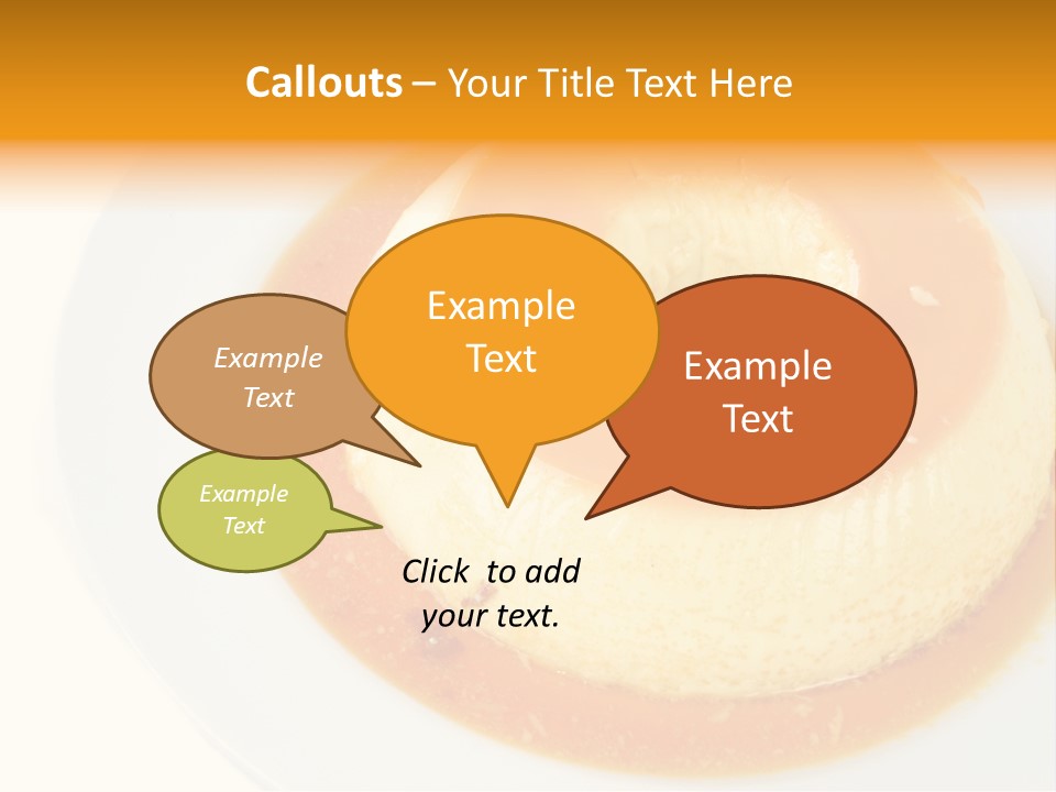 A White Plate Topped With A Pastry Covered In Orange Sauce PowerPoint Template