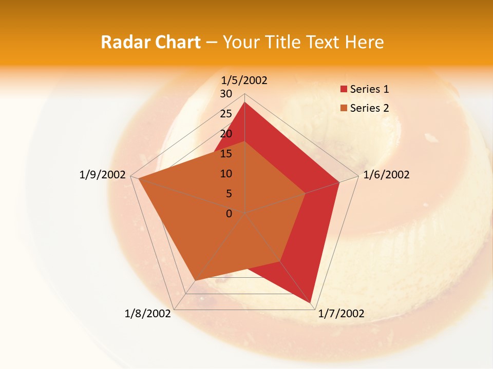 A White Plate Topped With A Pastry Covered In Orange Sauce PowerPoint Template