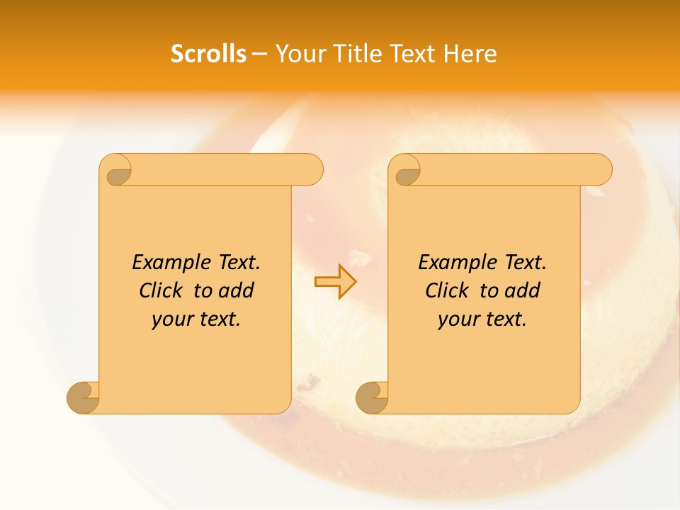 A White Plate Topped With A Pastry Covered In Orange Sauce PowerPoint Template