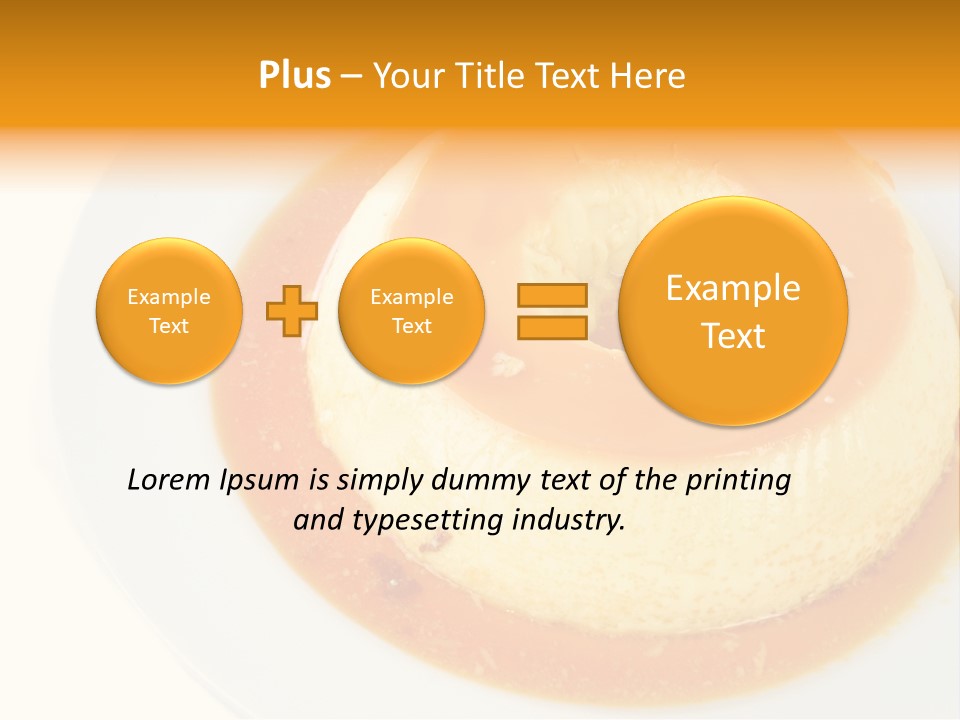 A White Plate Topped With A Pastry Covered In Orange Sauce PowerPoint Template