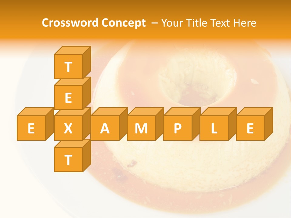 A White Plate Topped With A Pastry Covered In Orange Sauce PowerPoint Template