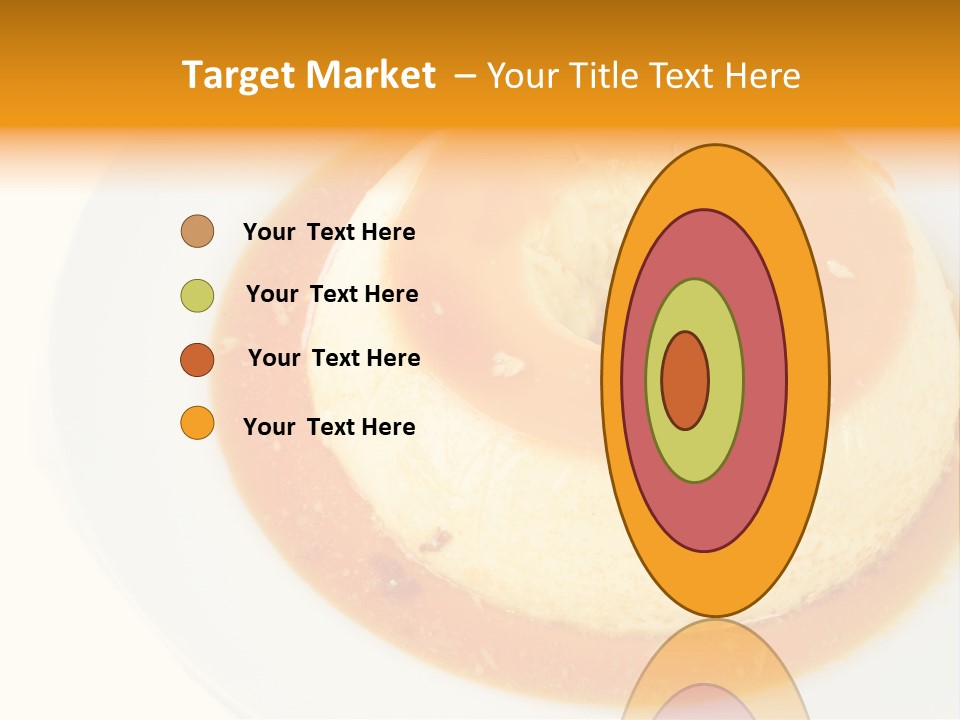 A White Plate Topped With A Pastry Covered In Orange Sauce PowerPoint Template