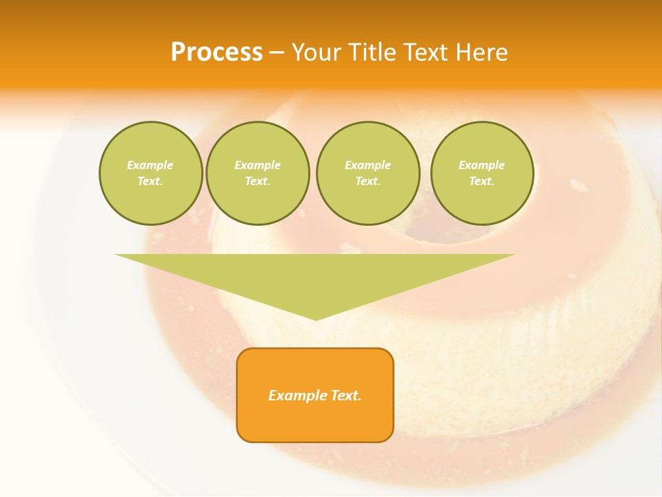 A White Plate Topped With A Pastry Covered In Orange Sauce PowerPoint Template