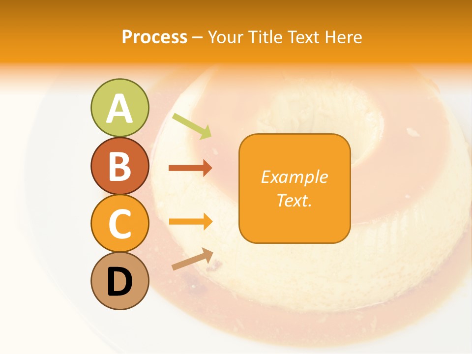 A White Plate Topped With A Pastry Covered In Orange Sauce PowerPoint Template