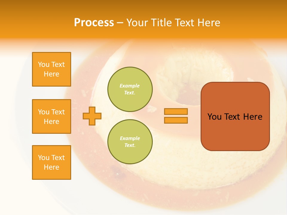 A White Plate Topped With A Pastry Covered In Orange Sauce PowerPoint Template