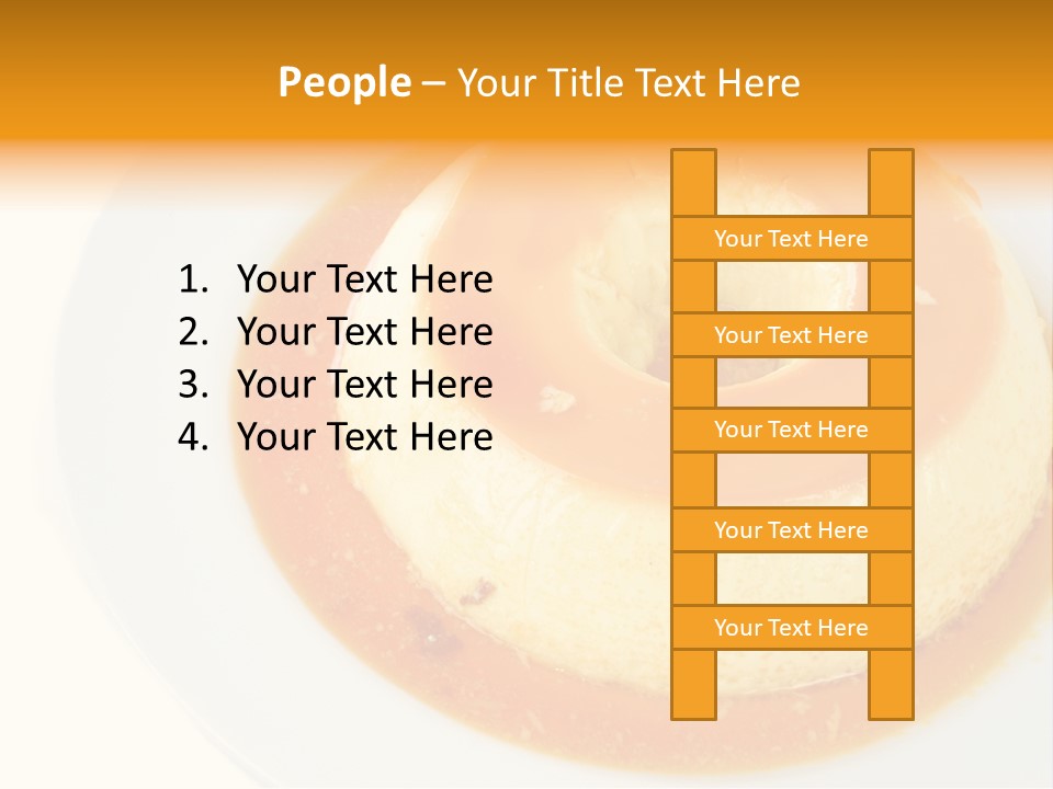 A White Plate Topped With A Pastry Covered In Orange Sauce PowerPoint Template