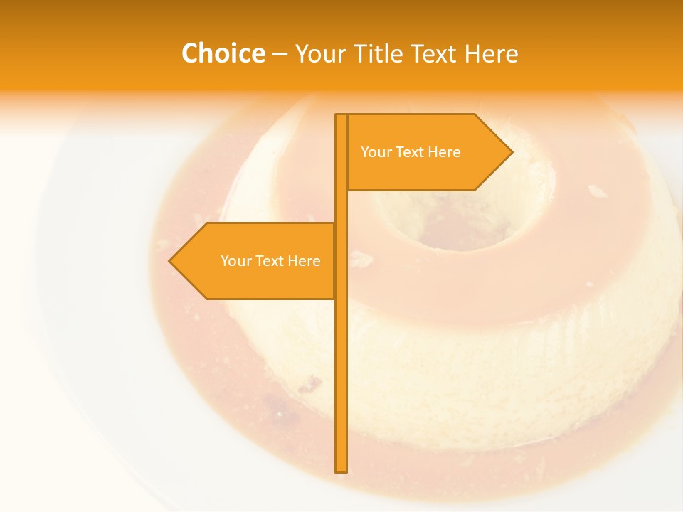 A White Plate Topped With A Pastry Covered In Orange Sauce PowerPoint Template