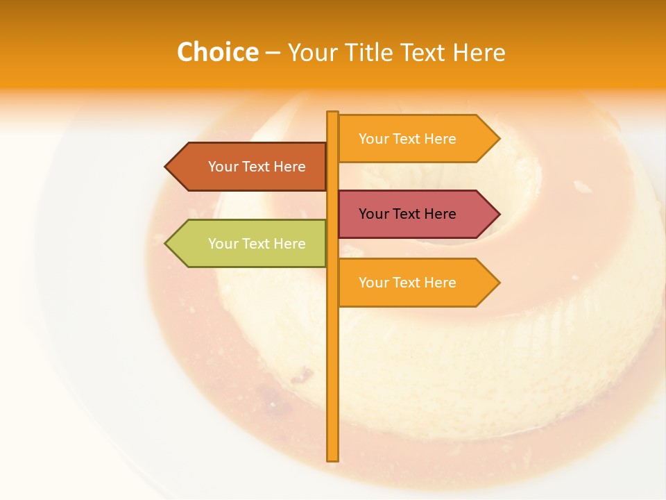 A White Plate Topped With A Pastry Covered In Orange Sauce PowerPoint Template