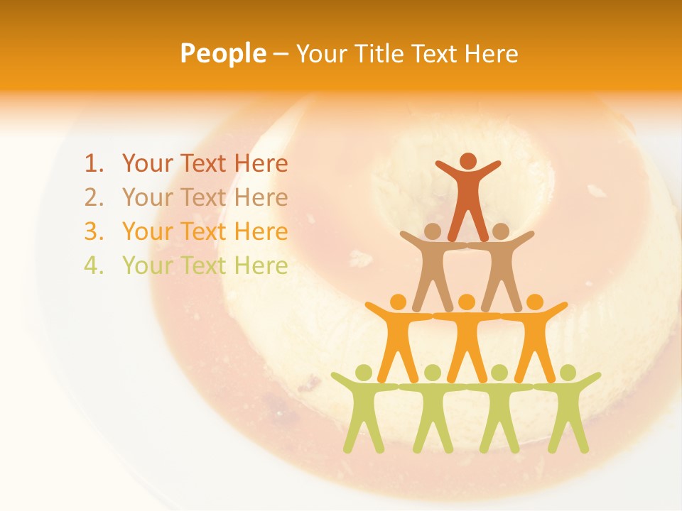 A White Plate Topped With A Pastry Covered In Orange Sauce PowerPoint Template