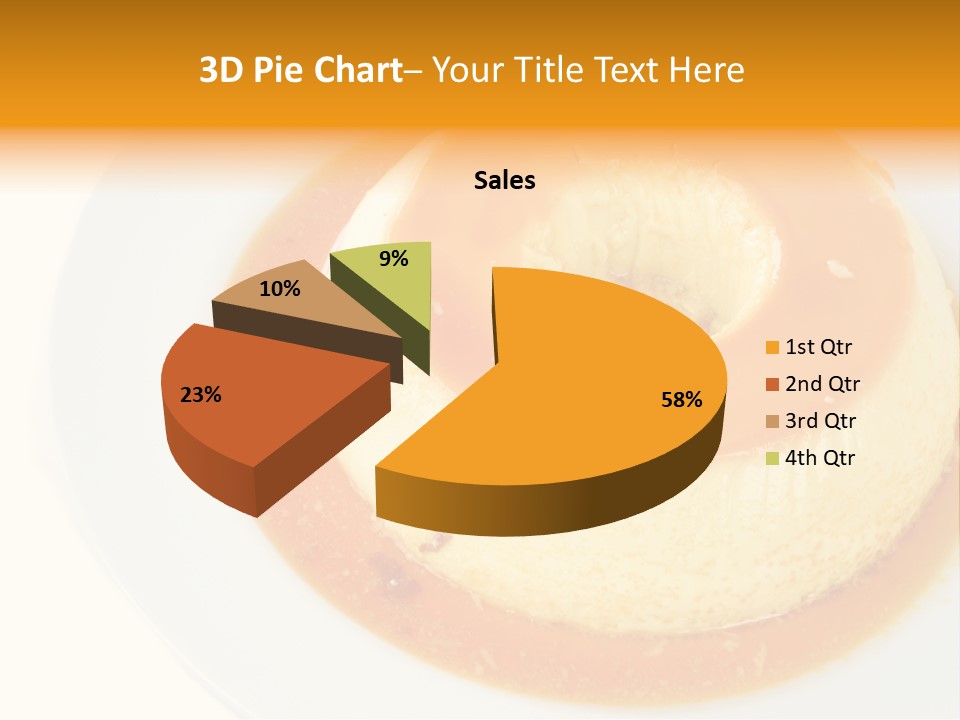 A White Plate Topped With A Pastry Covered In Orange Sauce PowerPoint Template