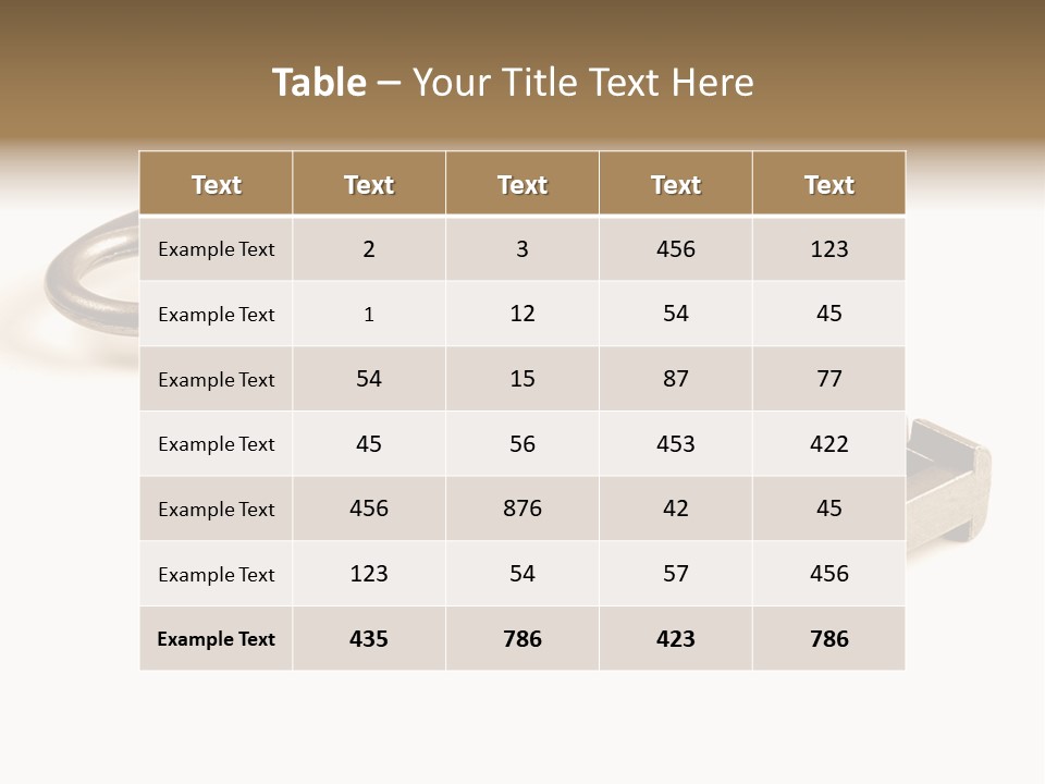 Vintage Key In A Close Up View Isolated Over A White Background PowerPoint Template