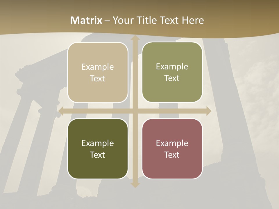Architectural Structure In The Roman Forum Ruins, Rome, Italy. PowerPoint Template