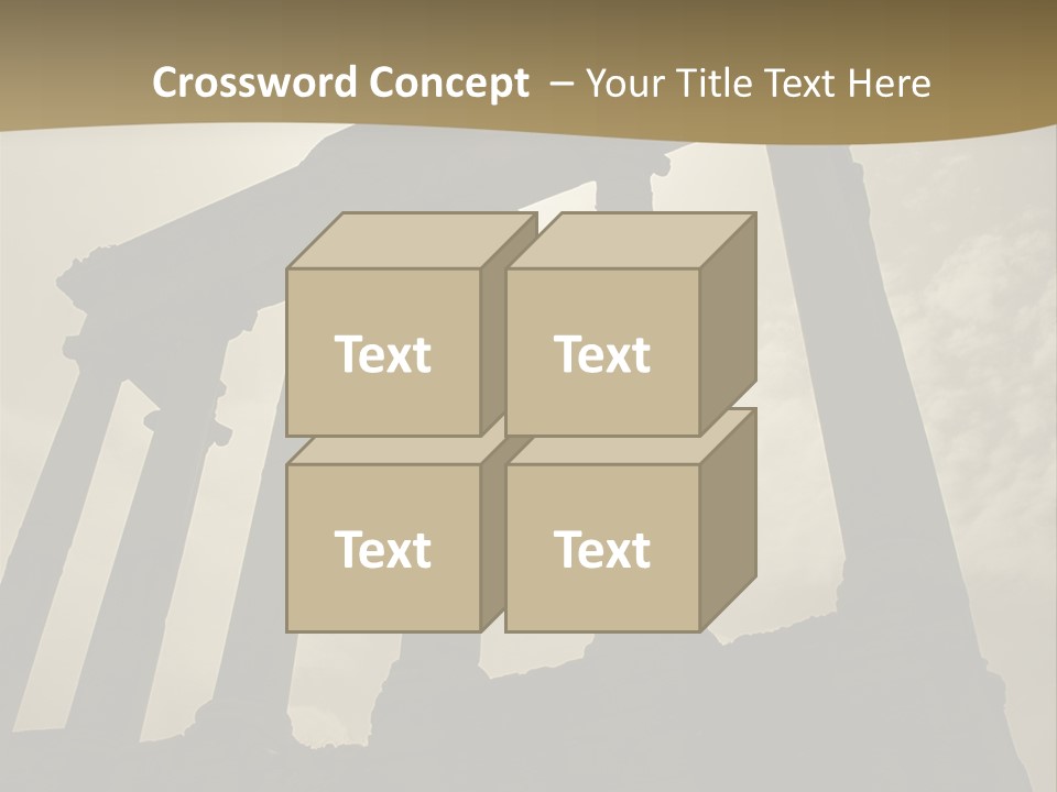 Architectural Structure In The Roman Forum Ruins, Rome, Italy. PowerPoint Template