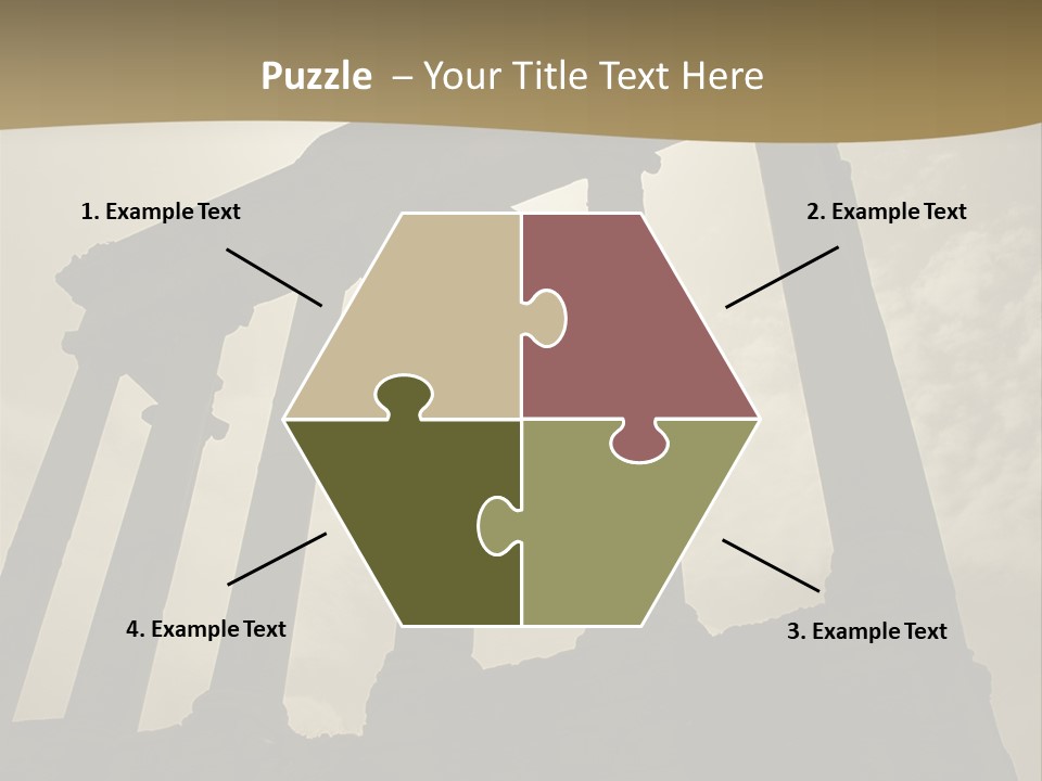 Architectural Structure In The Roman Forum Ruins, Rome, Italy. PowerPoint Template
