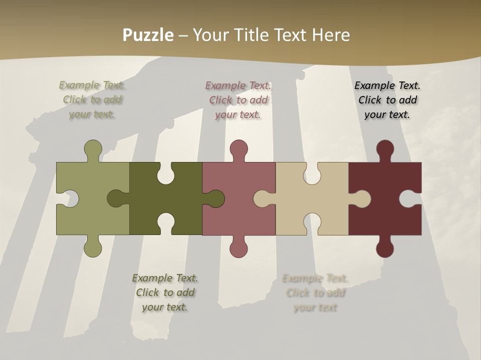 Architectural Structure In The Roman Forum Ruins, Rome, Italy. PowerPoint Template