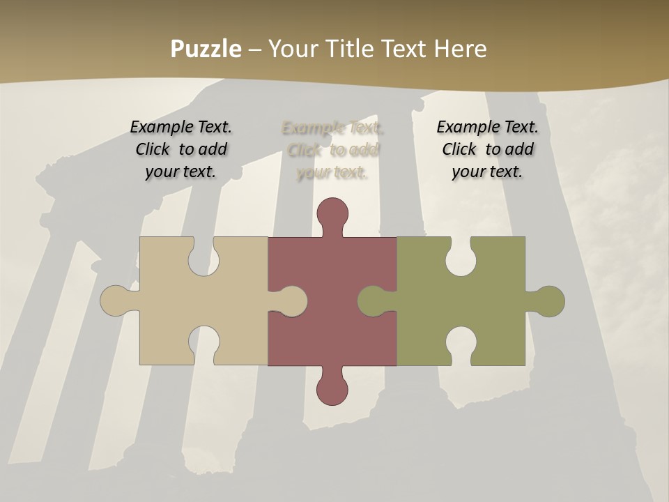 Architectural Structure In The Roman Forum Ruins, Rome, Italy. PowerPoint Template