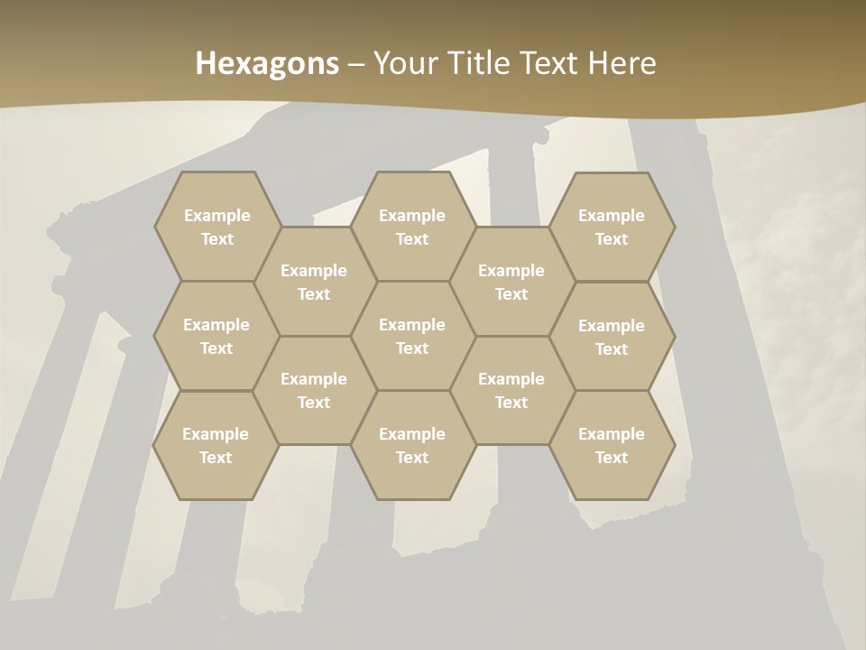 Architectural Structure In The Roman Forum Ruins, Rome, Italy. PowerPoint Template