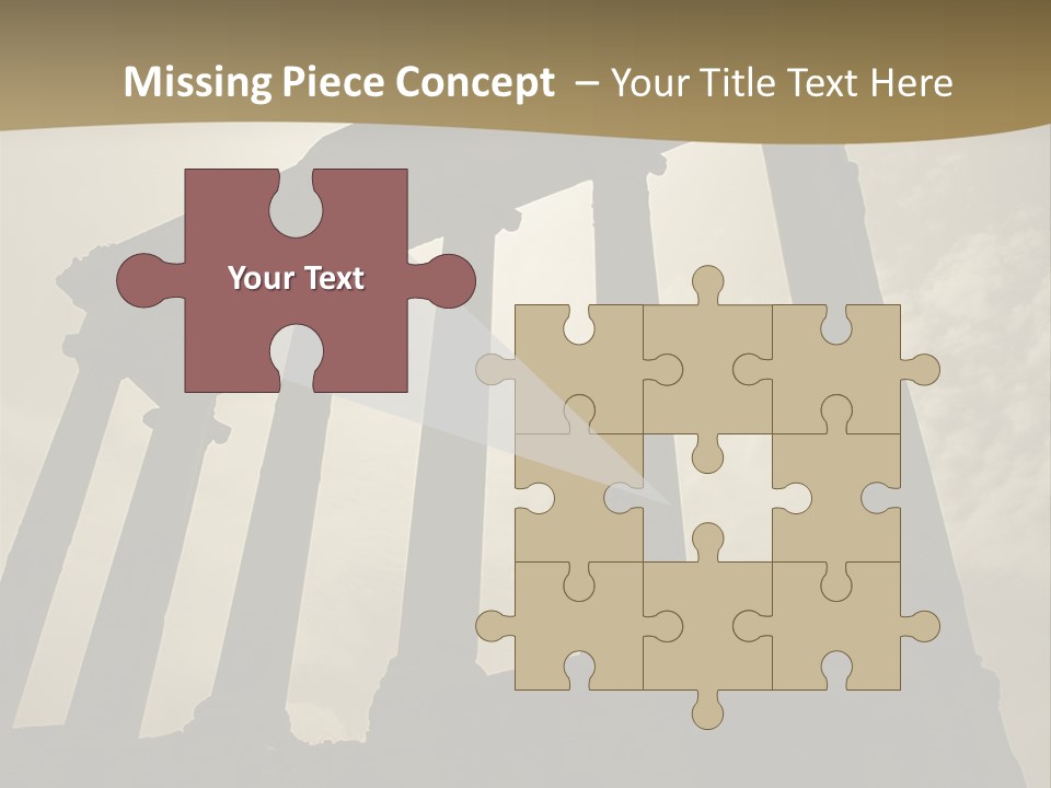 Architectural Structure In The Roman Forum Ruins, Rome, Italy. PowerPoint Template