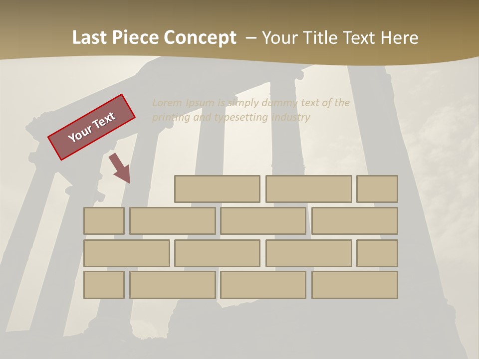 Architectural Structure In The Roman Forum Ruins, Rome, Italy. PowerPoint Template