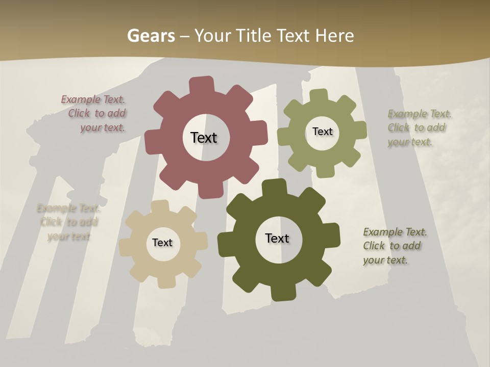 Architectural Structure In The Roman Forum Ruins, Rome, Italy. PowerPoint Template