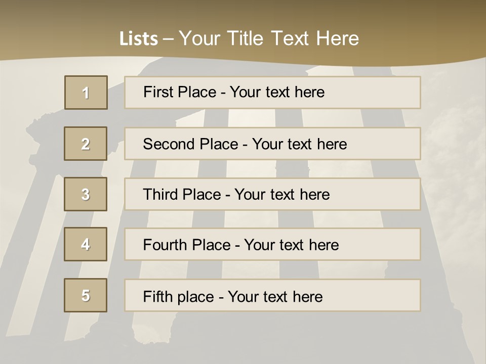 Architectural Structure In The Roman Forum Ruins, Rome, Italy. PowerPoint Template