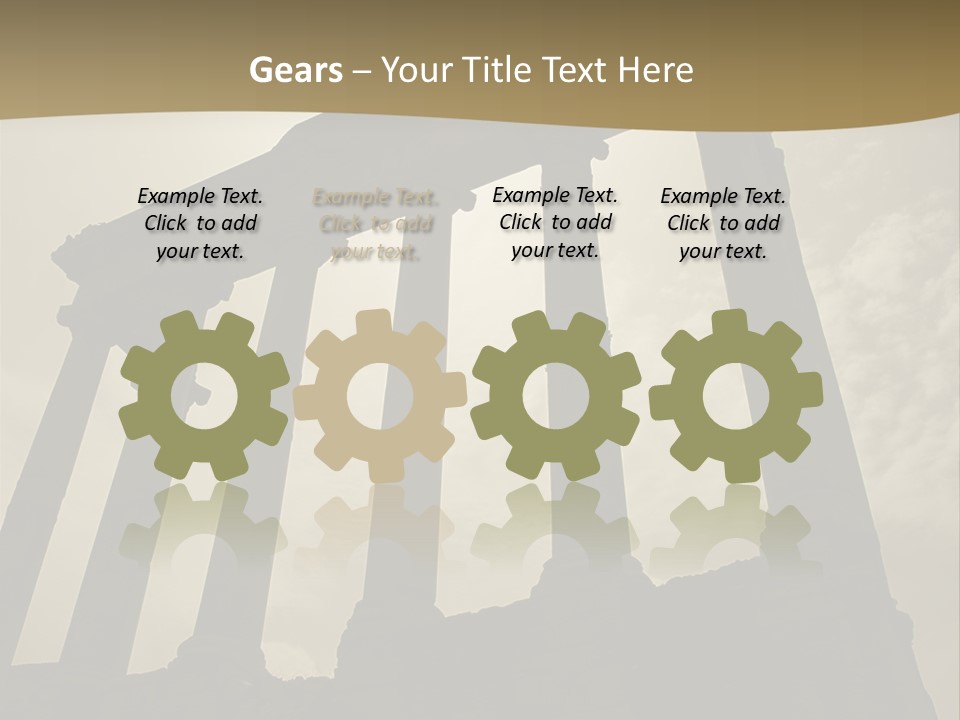 Architectural Structure In The Roman Forum Ruins, Rome, Italy. PowerPoint Template