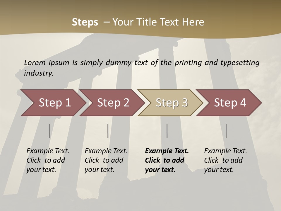 Architectural Structure In The Roman Forum Ruins, Rome, Italy. PowerPoint Template