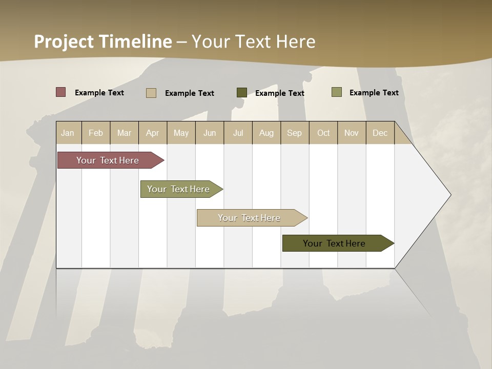 Architectural Structure In The Roman Forum Ruins, Rome, Italy. PowerPoint Template