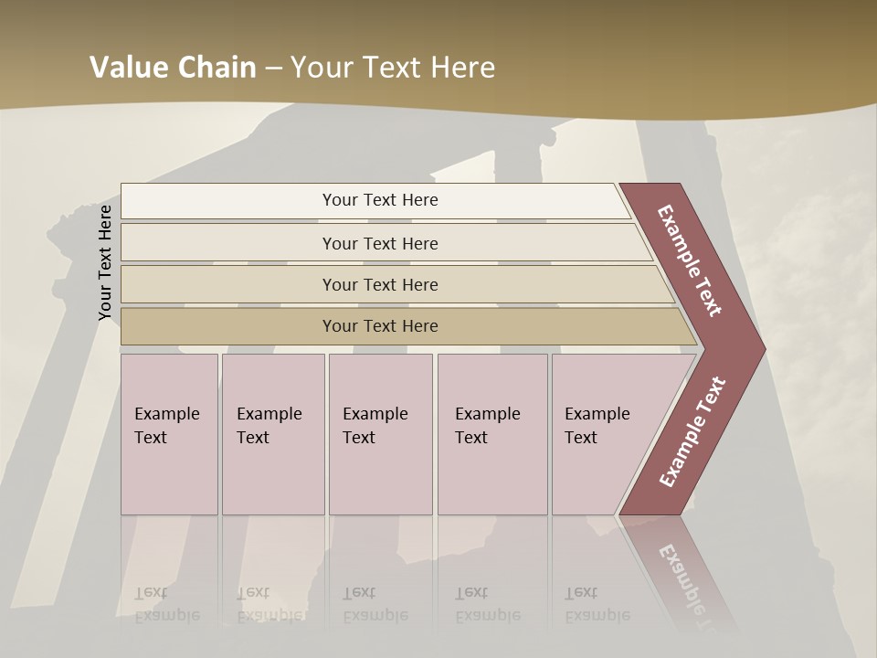 Architectural Structure In The Roman Forum Ruins, Rome, Italy. PowerPoint Template