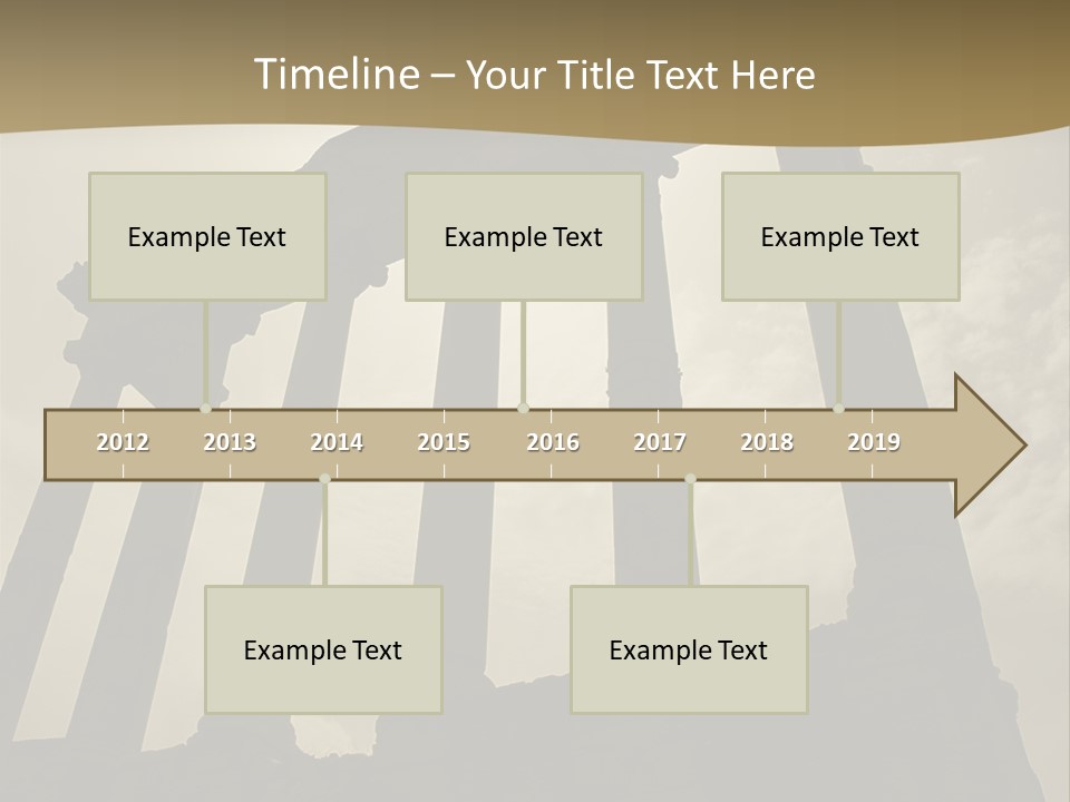 Architectural Structure In The Roman Forum Ruins, Rome, Italy. PowerPoint Template