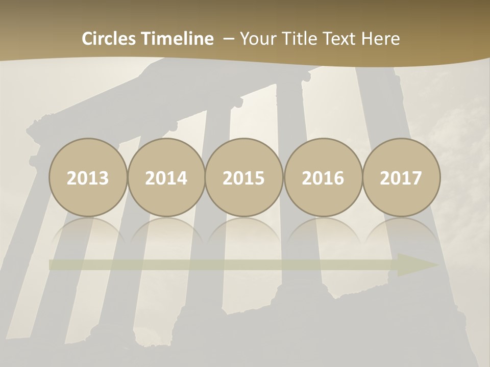 Architectural Structure In The Roman Forum Ruins, Rome, Italy. PowerPoint Template