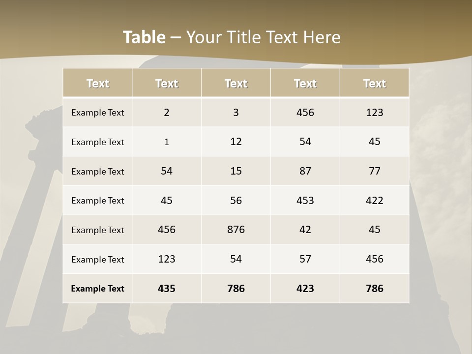 Architectural Structure In The Roman Forum Ruins, Rome, Italy. PowerPoint Template