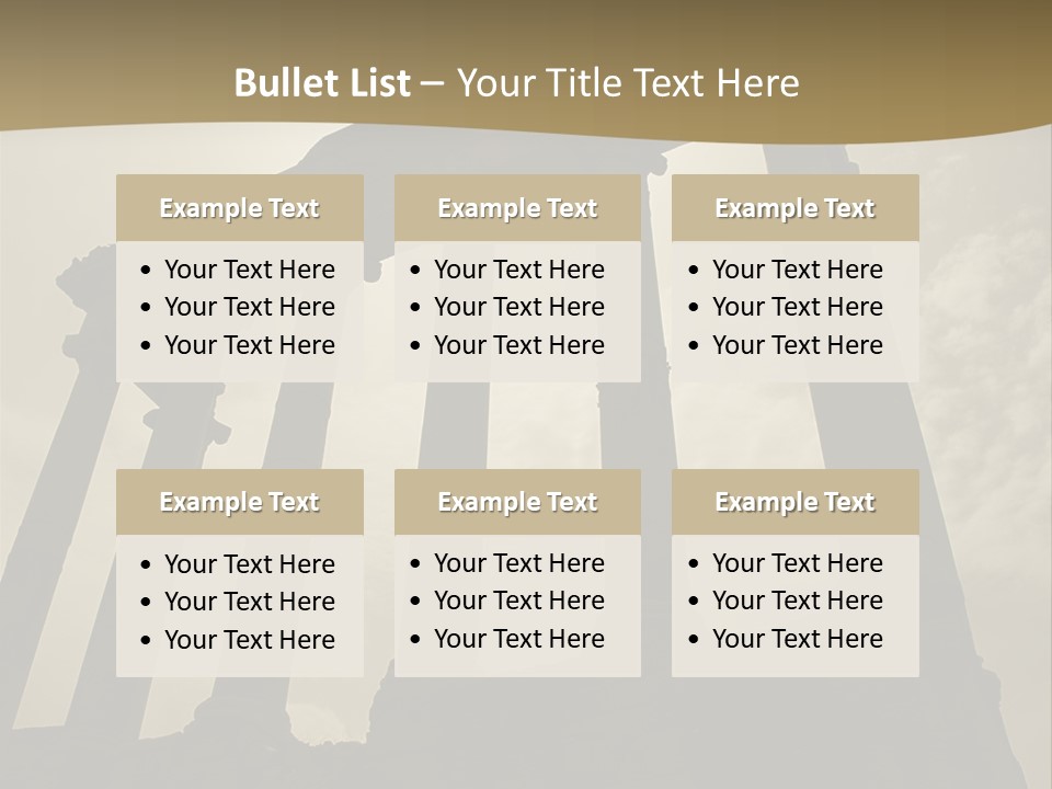 Architectural Structure In The Roman Forum Ruins, Rome, Italy. PowerPoint Template