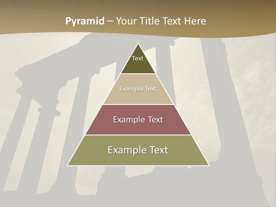 Architectural Structure In The Roman Forum Ruins, Rome, Italy. PowerPoint Template