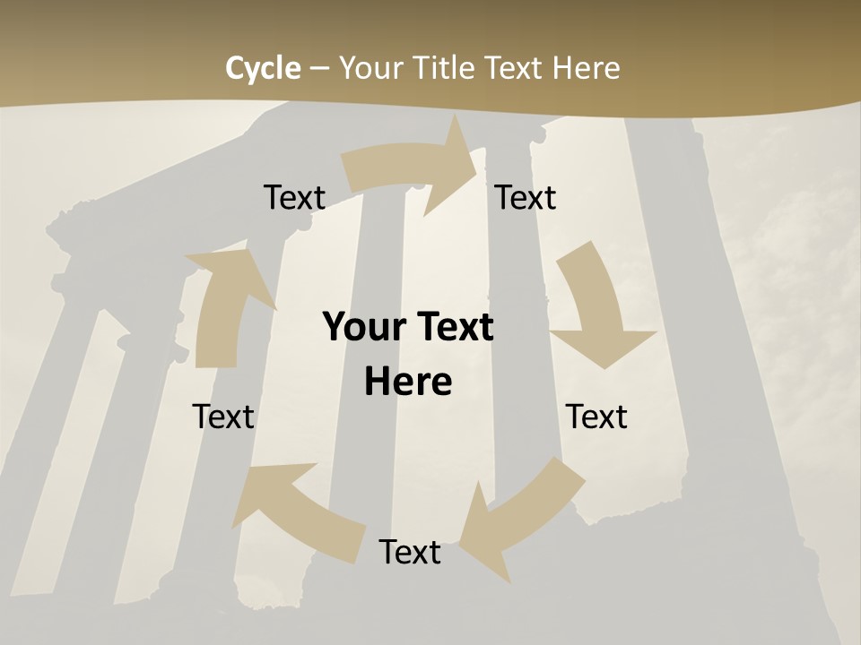 Architectural Structure In The Roman Forum Ruins, Rome, Italy. PowerPoint Template