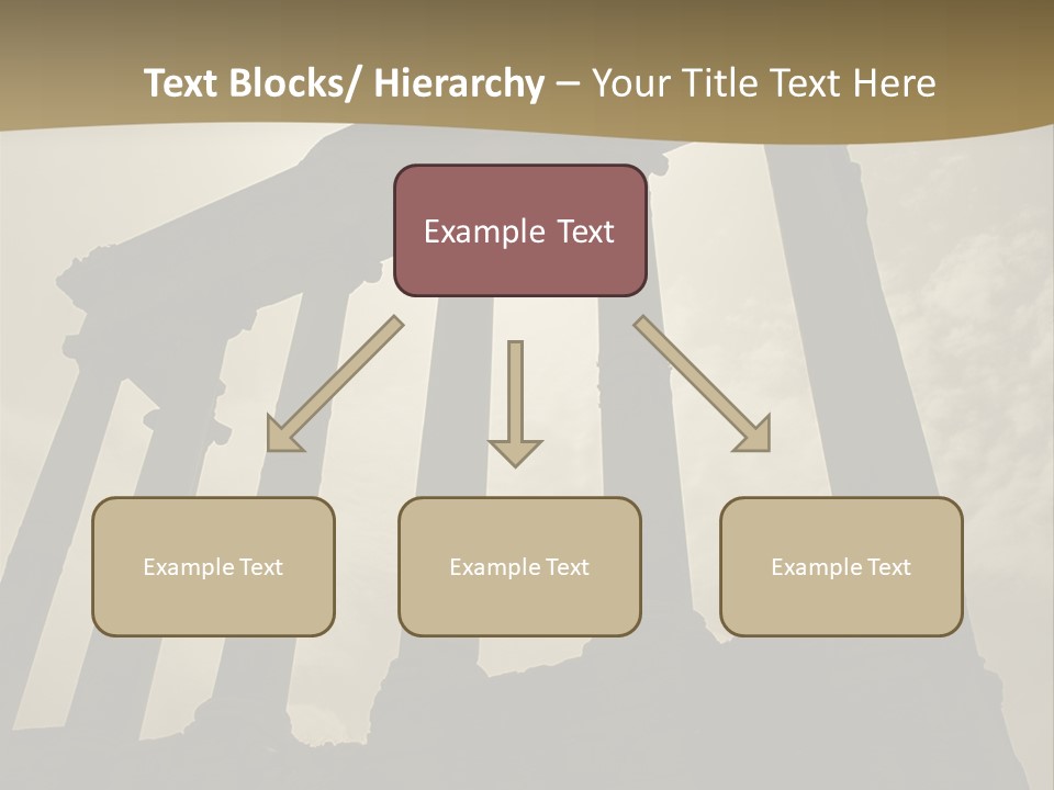 Architectural Structure In The Roman Forum Ruins, Rome, Italy. PowerPoint Template
