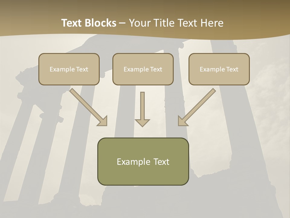 Architectural Structure In The Roman Forum Ruins, Rome, Italy. PowerPoint Template