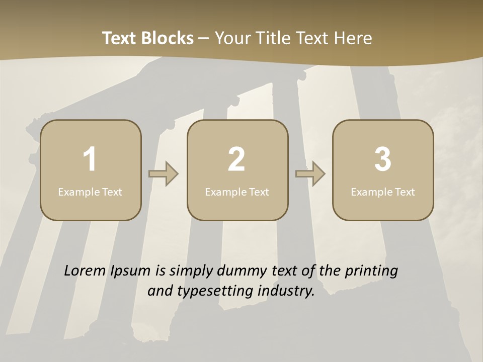 Architectural Structure In The Roman Forum Ruins, Rome, Italy. PowerPoint Template