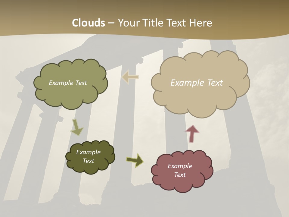 Architectural Structure In The Roman Forum Ruins, Rome, Italy. PowerPoint Template