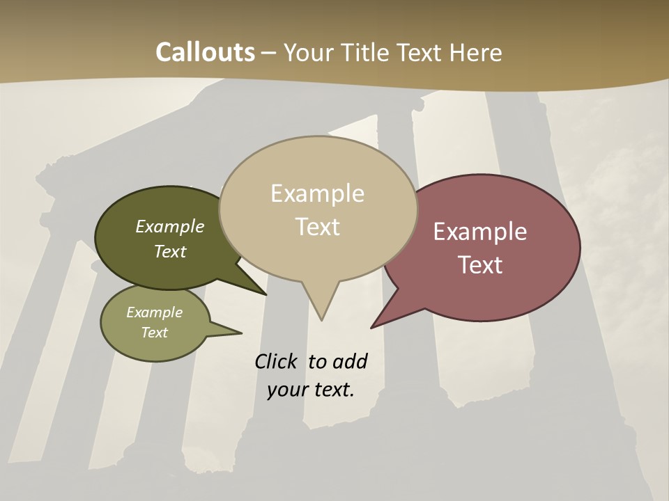 Architectural Structure In The Roman Forum Ruins, Rome, Italy. PowerPoint Template