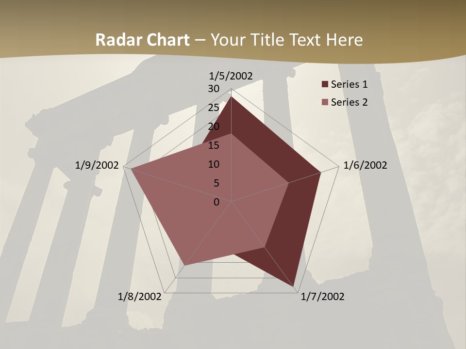 Architectural Structure In The Roman Forum Ruins, Rome, Italy. PowerPoint Template