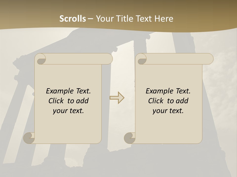 Architectural Structure In The Roman Forum Ruins, Rome, Italy. PowerPoint Template