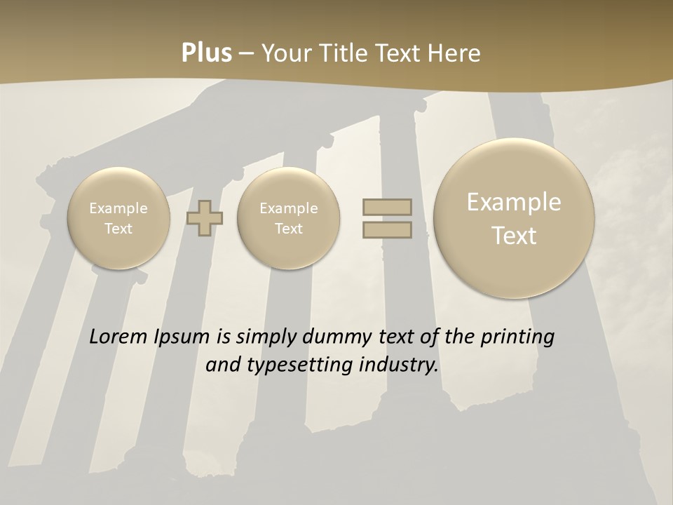 Architectural Structure In The Roman Forum Ruins, Rome, Italy. PowerPoint Template