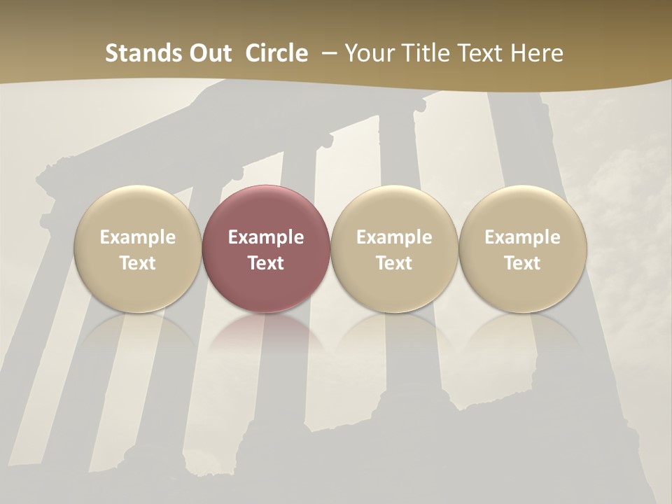 Architectural Structure In The Roman Forum Ruins, Rome, Italy. PowerPoint Template