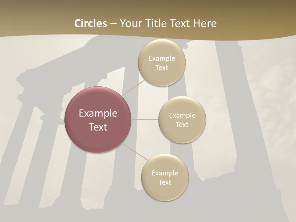Architectural Structure In The Roman Forum Ruins, Rome, Italy. PowerPoint Template