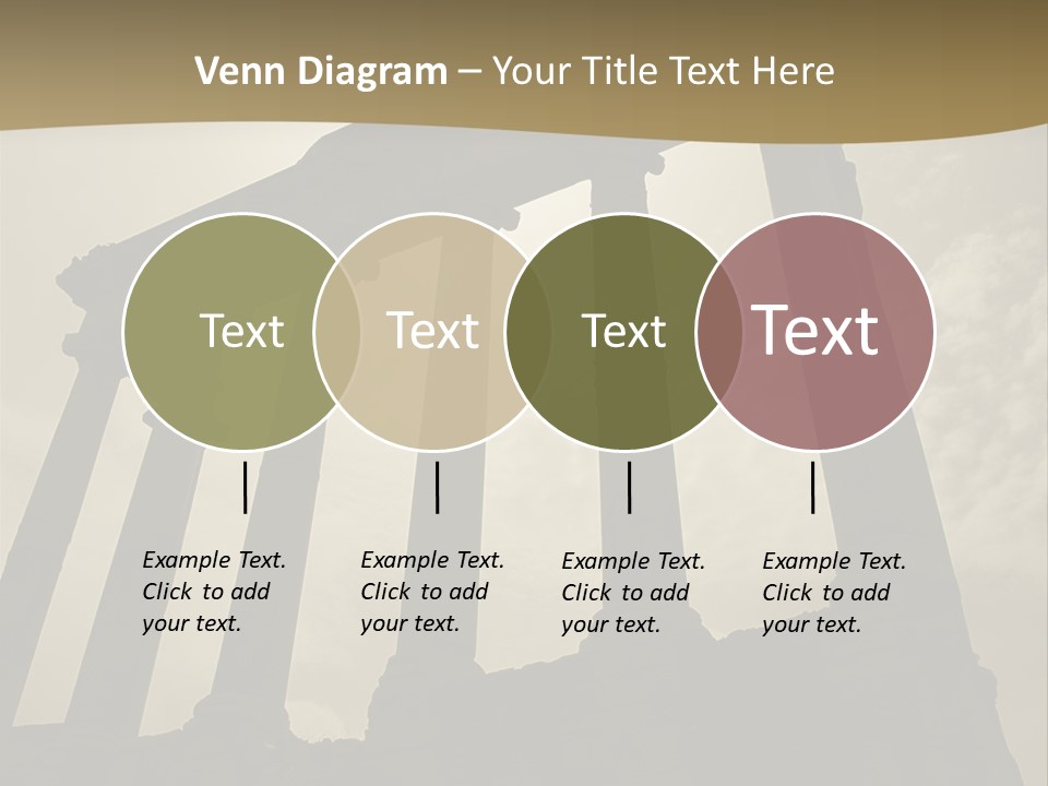 Architectural Structure In The Roman Forum Ruins, Rome, Italy. PowerPoint Template