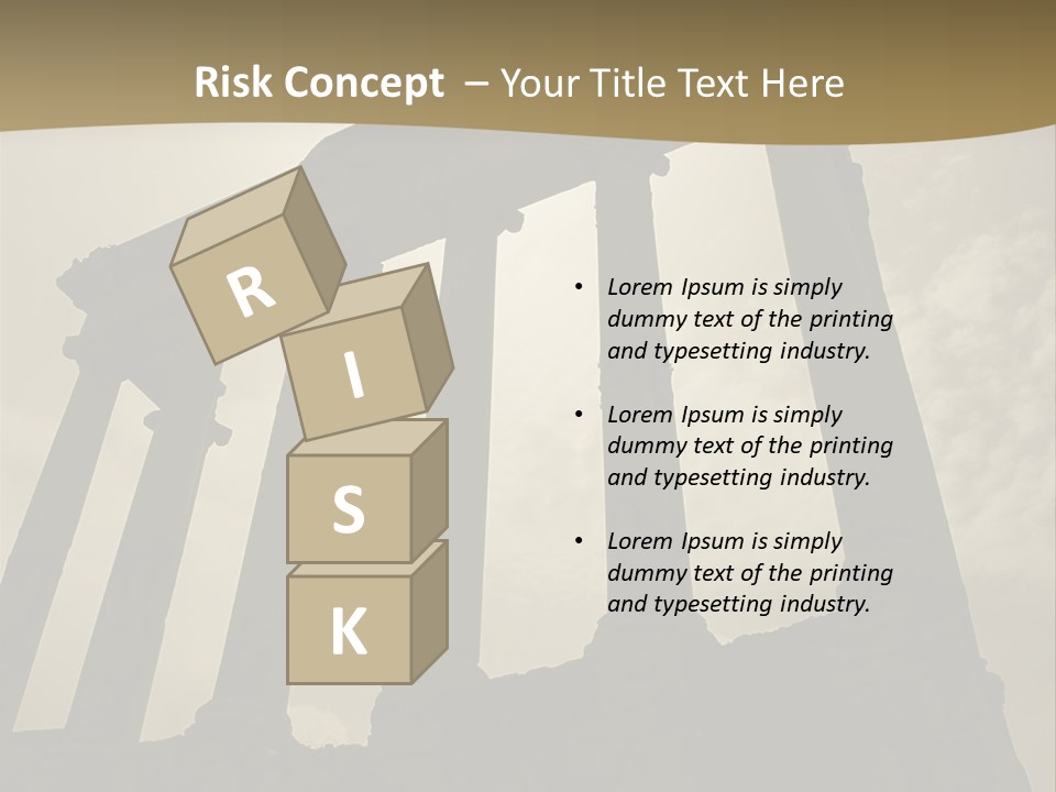 Architectural Structure In The Roman Forum Ruins, Rome, Italy. PowerPoint Template