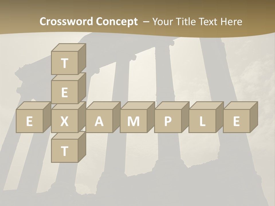 Architectural Structure In The Roman Forum Ruins, Rome, Italy. PowerPoint Template